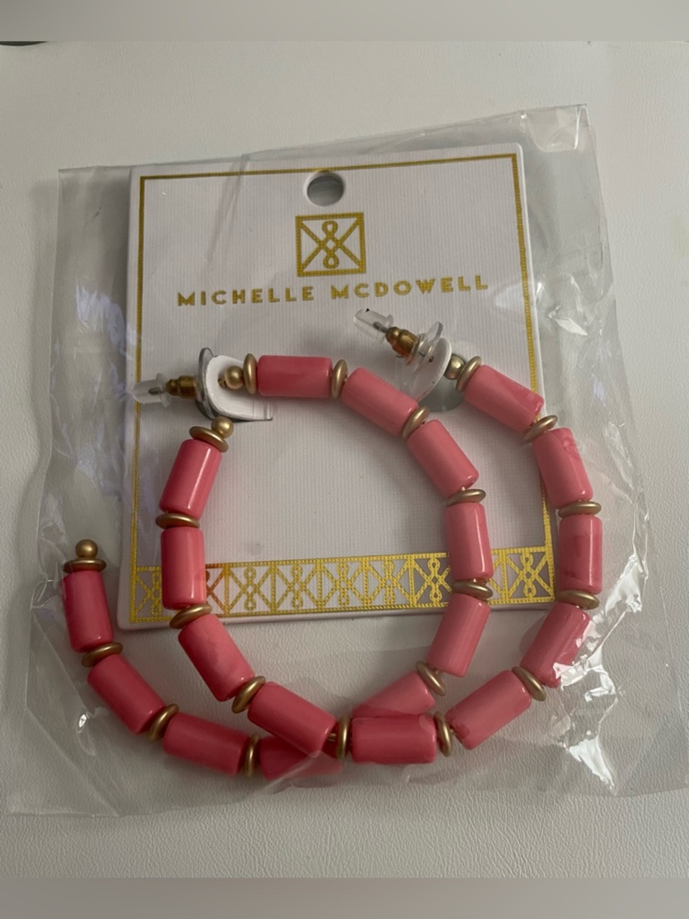 Michelle Mcdowell Cara Pink Earrings-New